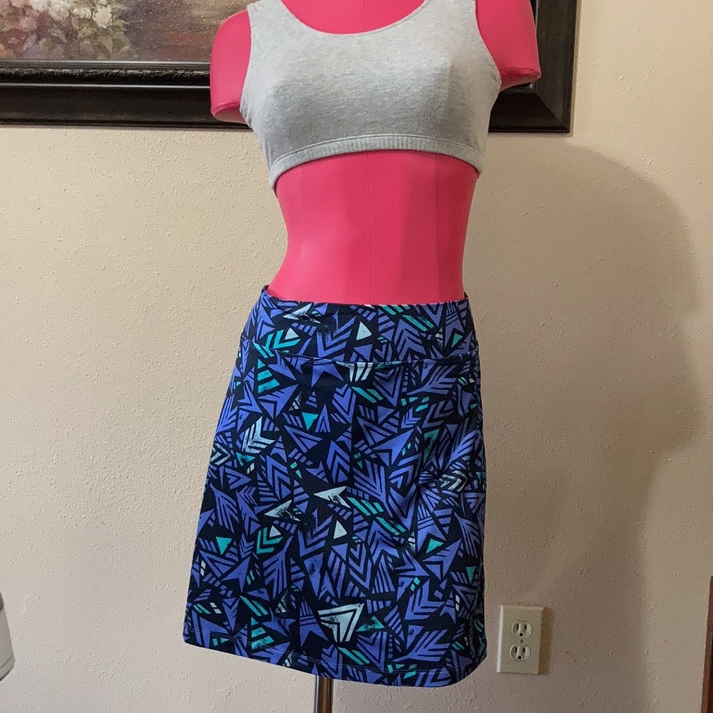 EXC! PATAGONIA Short SKIRT Medium Blue Teal Navy Soft Sports Golf Tennis Hiking